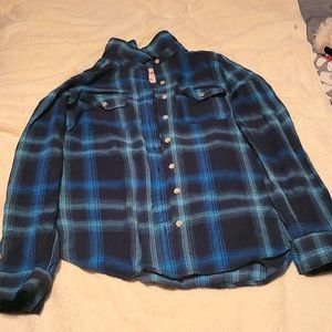 Mossimo Blue Flannel Button Up shirt
